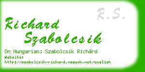 richard szabolcsik business card